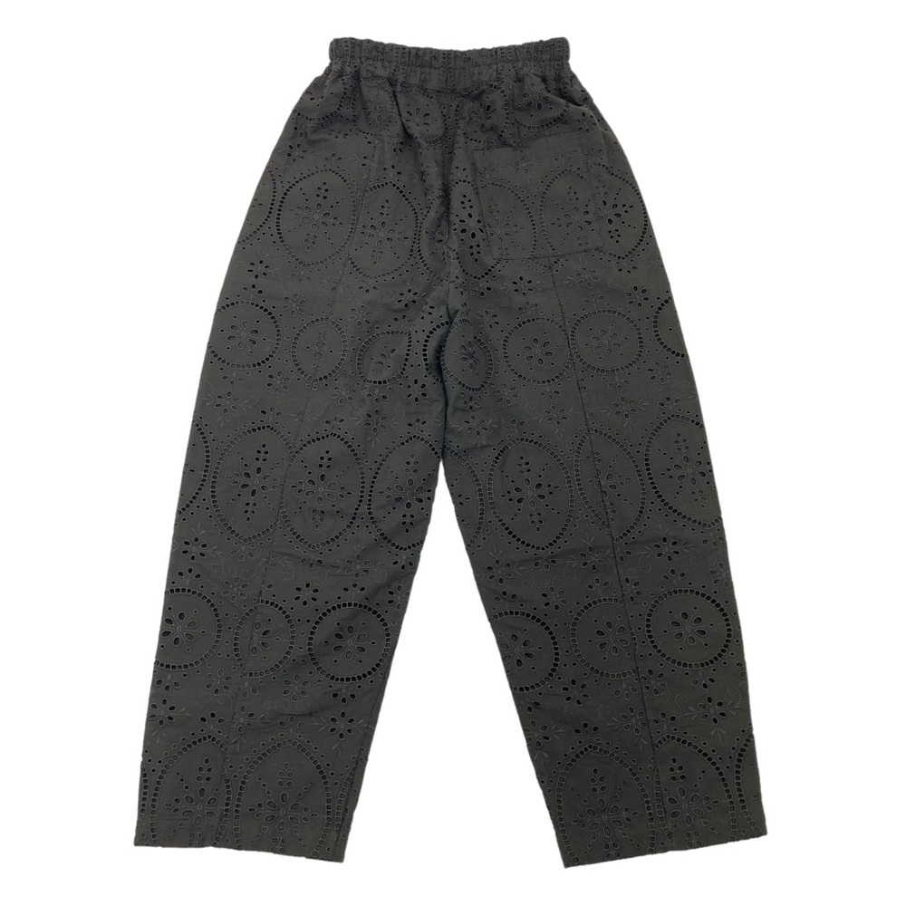 ❣️HP❣️Charo Ruiz NWOT Embroidered Eyelet Cotton Trousers Small Black - Picture 6 of 16